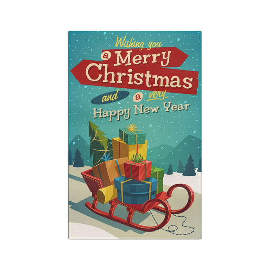 Soft Tea Towel ~ Wishing you a Merry Christmas and a very Happy New Year ~